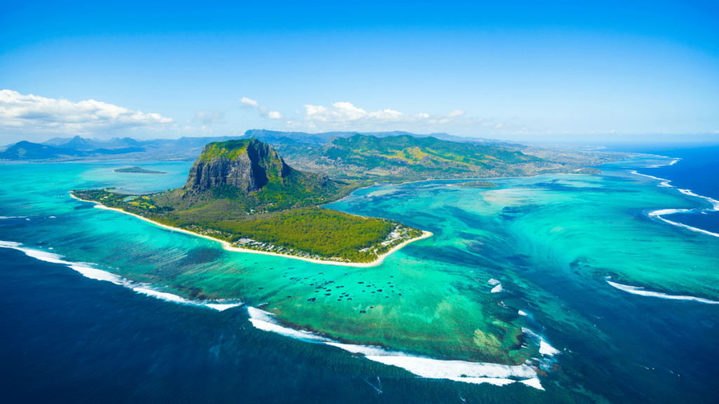 Mauritius vanuit de lucht