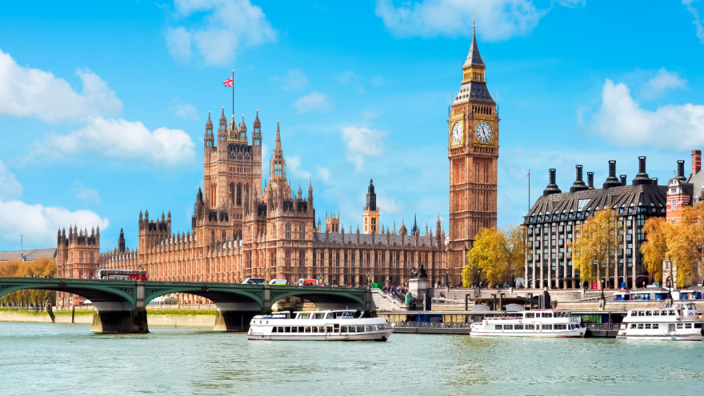 A view of London and the Big Ben