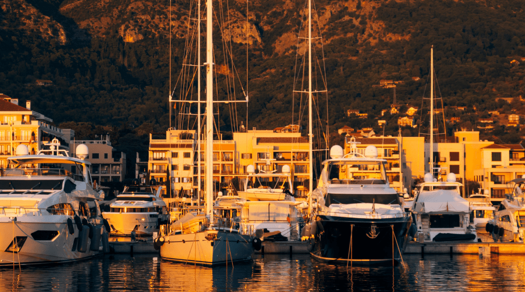 Tivat marina with Montenegro Yacht Charter