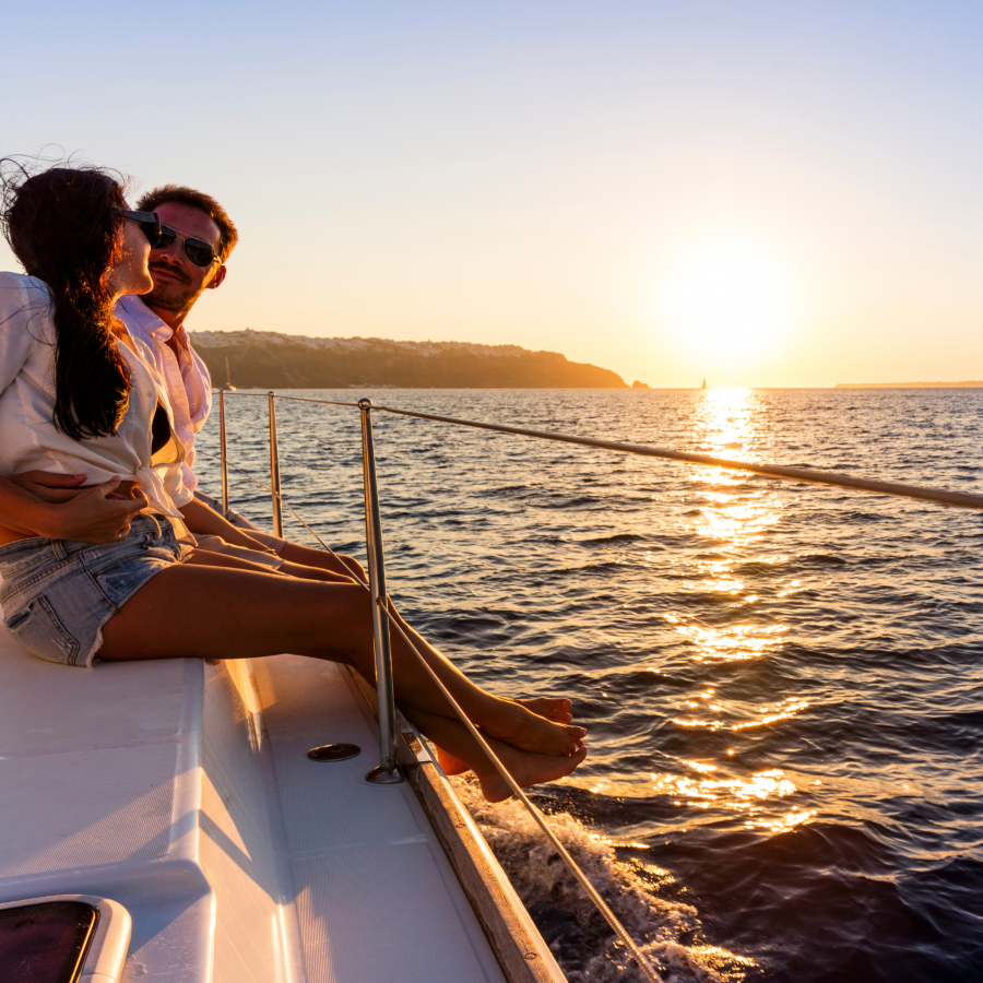 First time Sailing in Croatia sunset